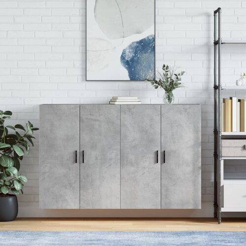 vidaXL Stenska omarica 2 kosa betonsko siva 69,5x34x90 cm Cene
