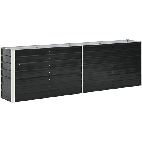 vidaXL Visoka greda pocinkano jeklo 240x40x77 cm antracitna Cene