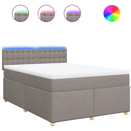 Maison Chic Box spring postelja - Vzmetna postelja z vzmetnico taupe 140x200 cm blago SL17064, (21883237) Cene