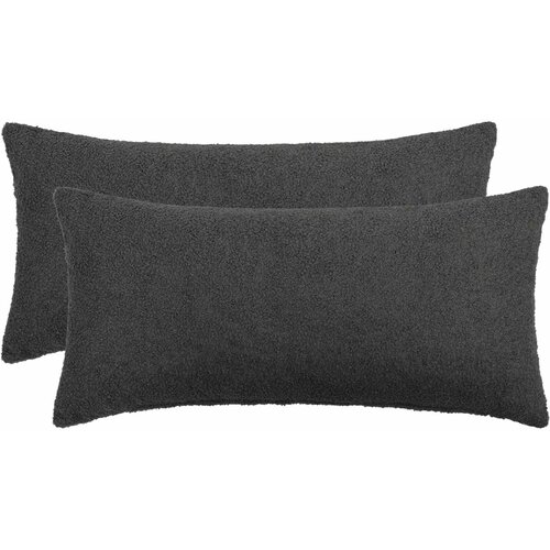  Presvlaka za jastuk 2 pcs HEERLEN Tamnosiva 40 x 80 cm Bouclé Cene
