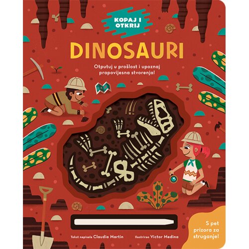 Lusio Knjiga Kopaj i otkrij Dinosauri Slike