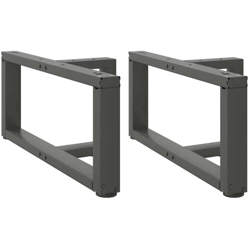  Noge za klubsko mizico v obliki črke T 2 kosa antracit 70x25x(30-31) cm jeklo, (22123927) Cene