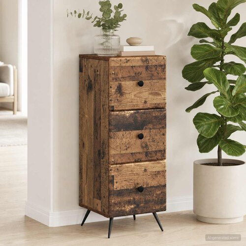  Ormar s ladicama Staro drvo 33 x 34,5 x 90 cm Konstruirano drvo Slike