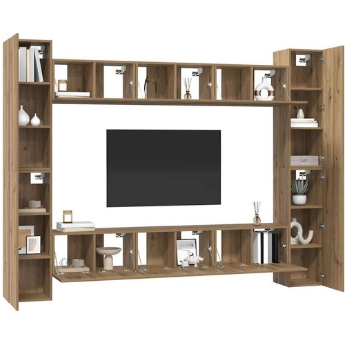  Set TV komoda Zidne 10 pcs hrast artisan 30.5 x 30 x 90 cm Slike