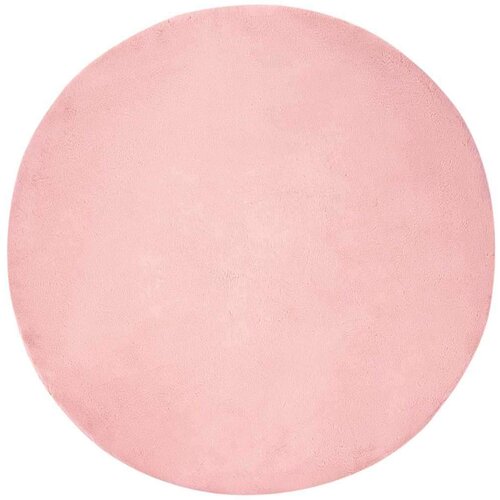  Faux Rabbit Fur Rug Ružičasta &amp;Oslash; 160 cm Poliester Slike