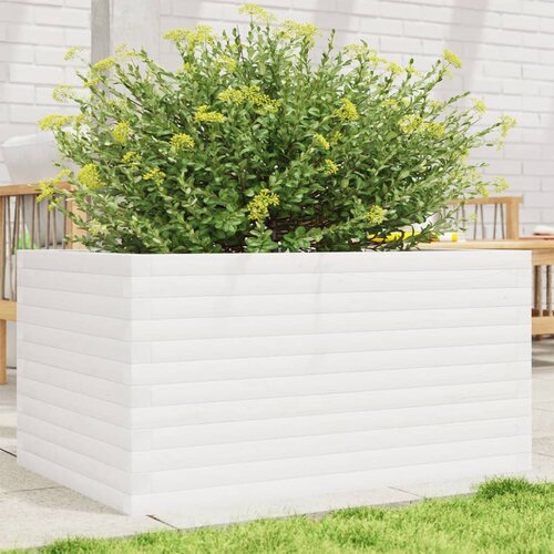 vidaXL Vrtna sadilica bijela 90x60x46 cm od masivne borovine Cijene