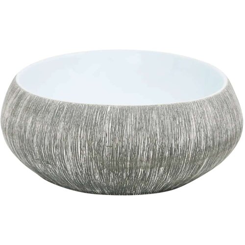  Nadpultni umivalnik siv in moder ovalen 59x40x15 cm k Slike