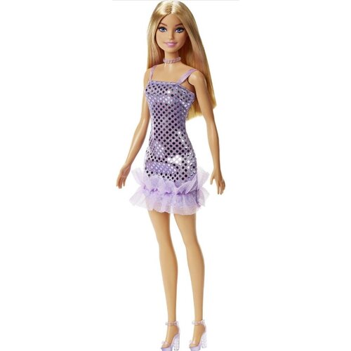 Barbie Mattel : Sijajna oblačila - Punčka z rjavimi lasmi in vijolično obleko (HJR93), (22103160) Cene