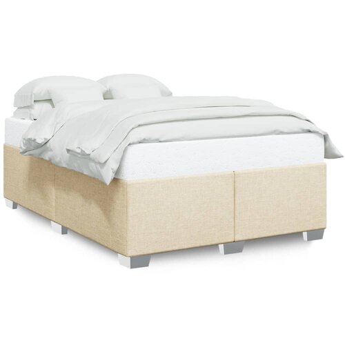 VidaXL Okvir za krevet bez madraca krem 160x200 cm od tkanine Slike