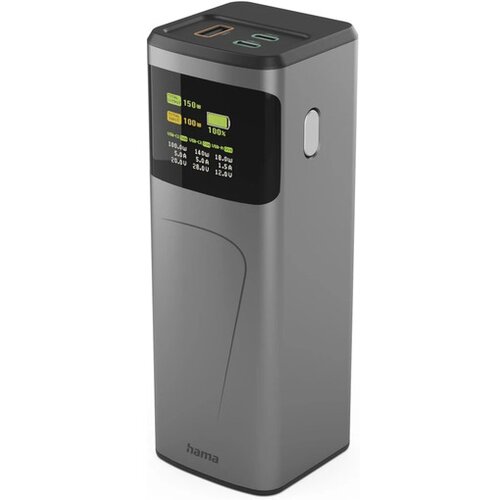 Hama powerbank 201742, 24.000 mAh, 150 W, temno siva Slike