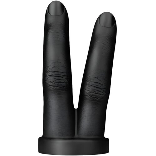 BUTTR Victory - dvostruki prst analni dildo (crni) Slike