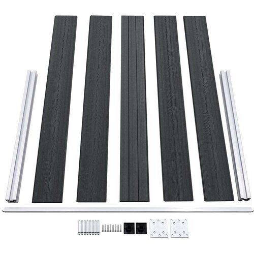  Ograda od WPC-a 353 x 106 cm siva Slike