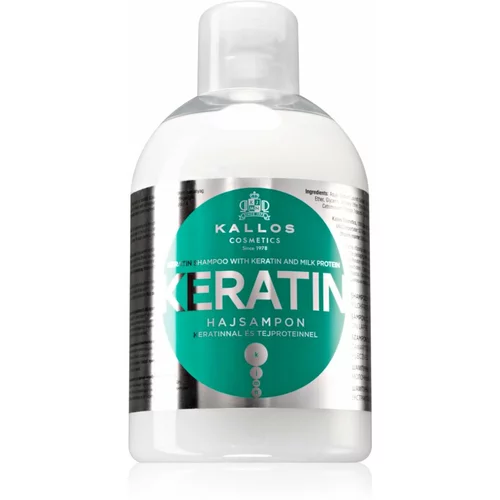 Kallos Cosmetics Keratin obnovitveni šampon za lase s keratinom 1000 ml za ženske