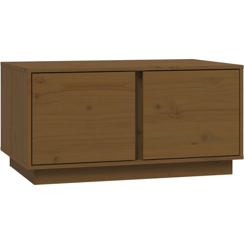 Maison Chic Klubska mizica - kavna mizica - Nizka mizica medeno rjava 80x50x40 cm trdna borovina, (21755163) Cene