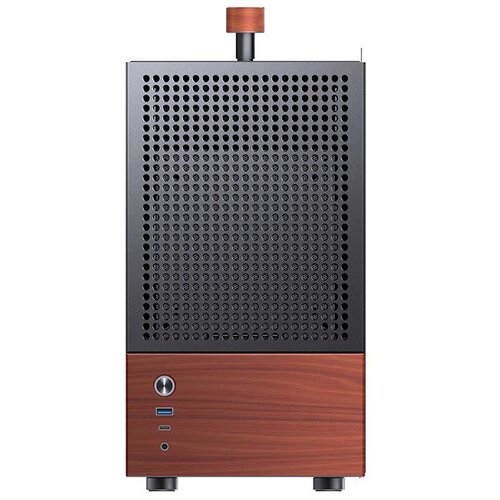Jonsbo T6 PC Case, Mini-Tower, Mini-ITX, Tempered Glass, Wood, black Slike