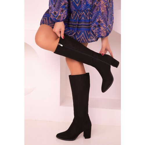 Soho Women's Black Suede Boots 17520 Slike
