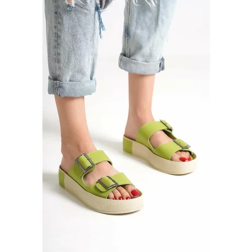 Capone Outfitters Mules - Green - Block