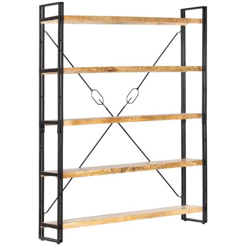 vidaXL knjižna omara 5-nadstropna 140x30x180 cm trden mangov les Cene