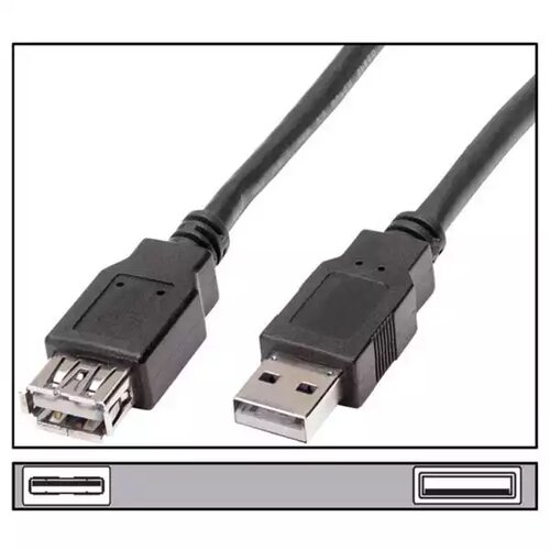 E-green kabl usb a - usb a m/f (produžni) 5m crni Cene