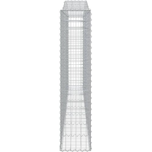  Lučne gabionske ko&amp;scaron;are 4 kom 400x30x40/60 cm pocinčano željezo Slike