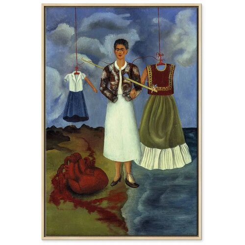  Slika - Frida Kahlo &amp;ndash; Memory (The Heart) 40x60 U prirodnom drvenom okviru Slike