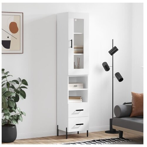 vidaXL Visoka komoda bijeli 34 5x34x180 cm od konstruiranog drva Cijene