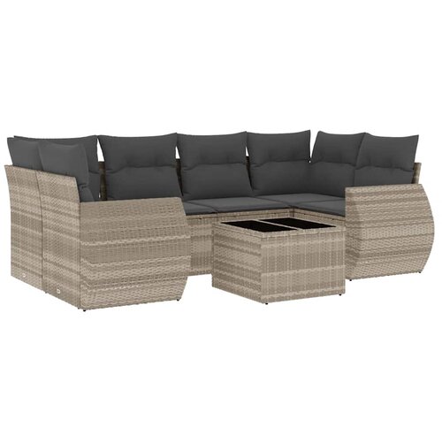  7-dijelni set vrtnih sofa od poliratana Slike