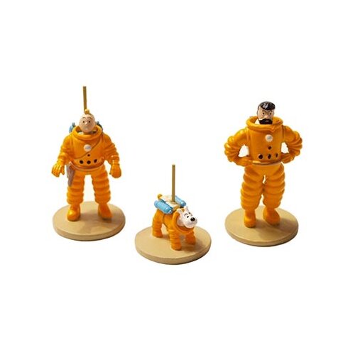 Moulinsart Figura - Tintin, Haddock and Snowy, Cosmonaut Slike