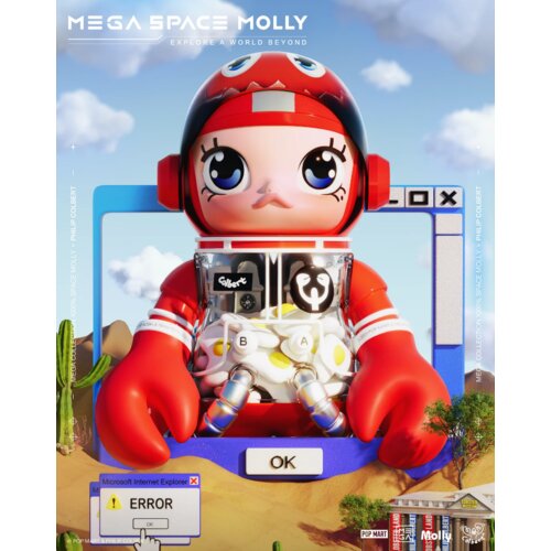 Pop Mart figurica mega collection 1000% space molly × philip colbert figurine Slike