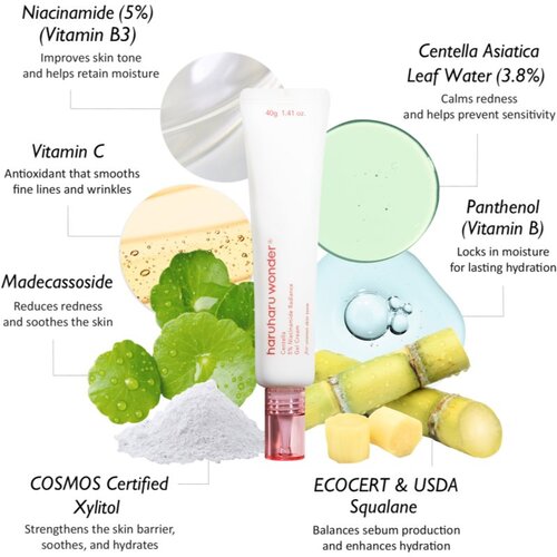 Haruharu Wonder Centella 5% Niacinamide Radiance Gel Cream blaga gel krema za ujednačavanje tena lica 40 g Slike