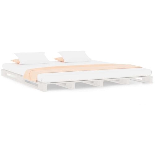 VidaXL Okvir za krevet bijeli 120 x 190 cm masivna borovina 4FT bračni Slike