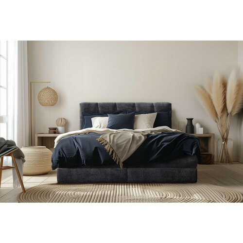 Esposa BOXSPRING POSTELJA 180 cm x 200 cm , tekstil temno siva Slike