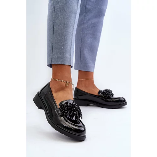 Kesi Women's patent leather loafers S.Barski black