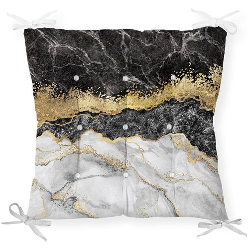 Minimalist Cushion Covers Sedežna blazina Black Gold Marble, 40 x 40 cm Cene