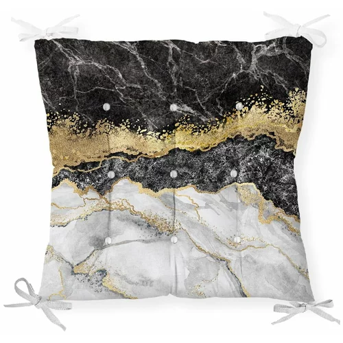 Minimalist Cushion Covers Sedežna blazina Black Gold Marble, 40 x 40 cm