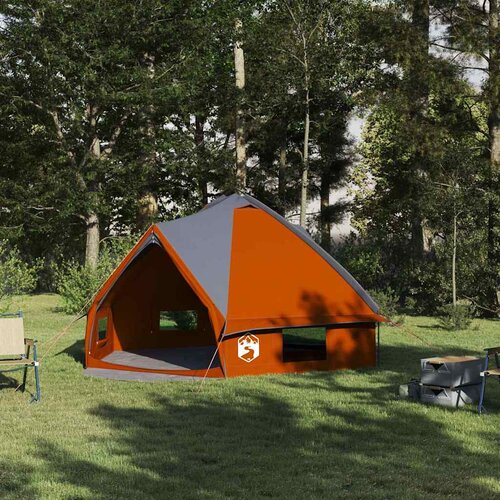  Teepee šator za 6 osoba Siva i narančasta 431 x 366 x 185 cm Cene
