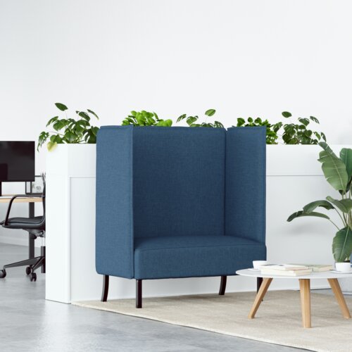 vidaXL visoka sedežna garnitura modra 109x56x121 cm Cene