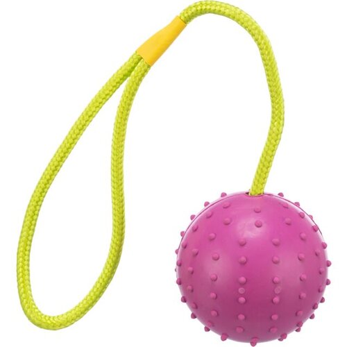 Trixie lopta na konopcu od prirodne gume 7x30cm Slike