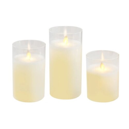 Dekordom Led candle glass cylinder - transparent - 30cm - n53 ( 025057 ) Cene