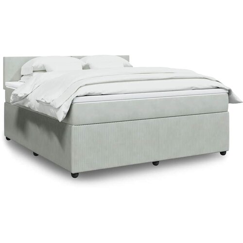  Krevet s oprugama i madracem svjetlosivi 180x200 cm baršunasti Cene