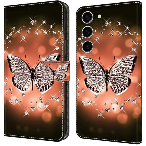 SUNSKY Eleganten etui ovitek za Samsung S24 5G, Metulj s kristali Cene