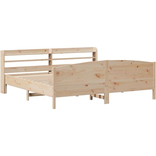 vidaXL Posteljni okvir z vzglavjem 200x200 cm trdna borovina, (21311204) Cene