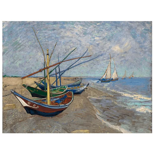 Fedkolor reprodukcija slika Vincenta van Gogha - Fishing Boats on the Beach at Les Saintes-Maries-de la Mer, 40 x 30 cm