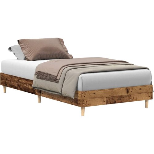 VidaXL Okvir kreveta bez madraca staro drvo 75x190cm konstruirano drvo Slike