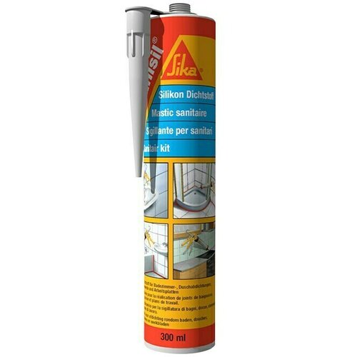 Sika Silikon za sanitarije Sansil (300 ml, Sive boje) Slike