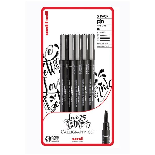  Set uni pin markera fineliner love lettering 5 kom Cene