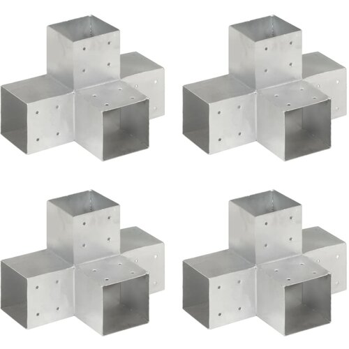 vidaXL spojnici za stupove u x-obliku 4 kom pocinčani metal 101x101 mm Cijene