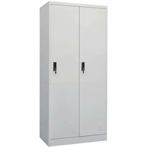 vidaXL Garderobna omara svetlo siva 80x50x180 cm jeklo Cene