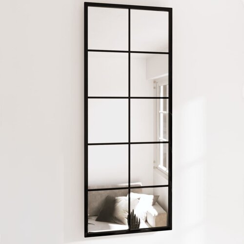 vidaXL Stensko ogledalo 2 kosa črno 100x40 cm kovinsko Cene