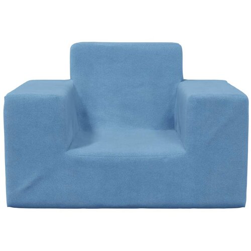  Dječja fotelja plava od mekanog pli&amp;scaron;a Slike
